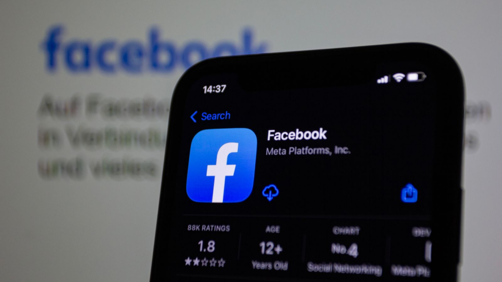 Facebook marketplace website and app, social media